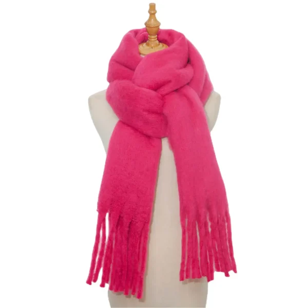 Écharpe Lumierra – Écharpe en coton rose foncé pour femme