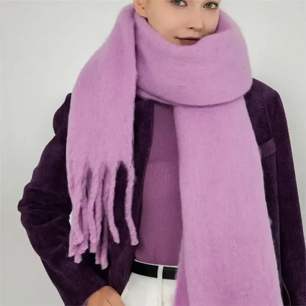 Écharpe rose poudré douce – Verlonis, idéale pour l’hiver