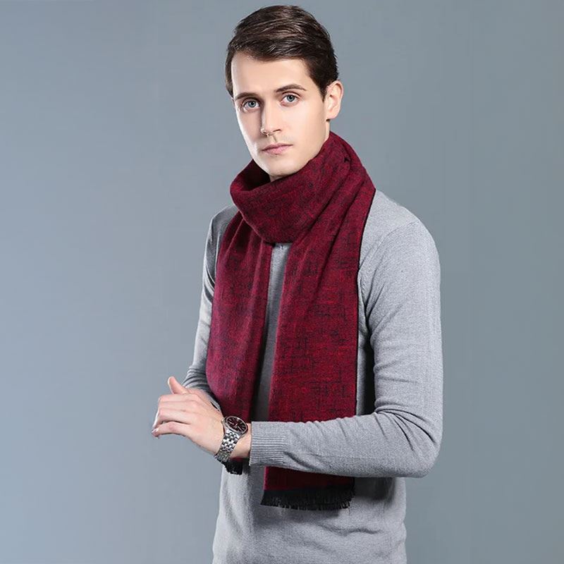 Écharpe pour homme bordeaux
