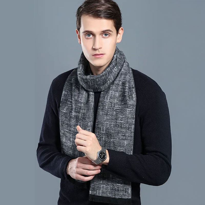 écharpe grise pour homme