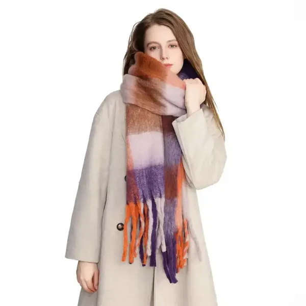Yvaris – Écharpe à motifs dégradés pour femme
